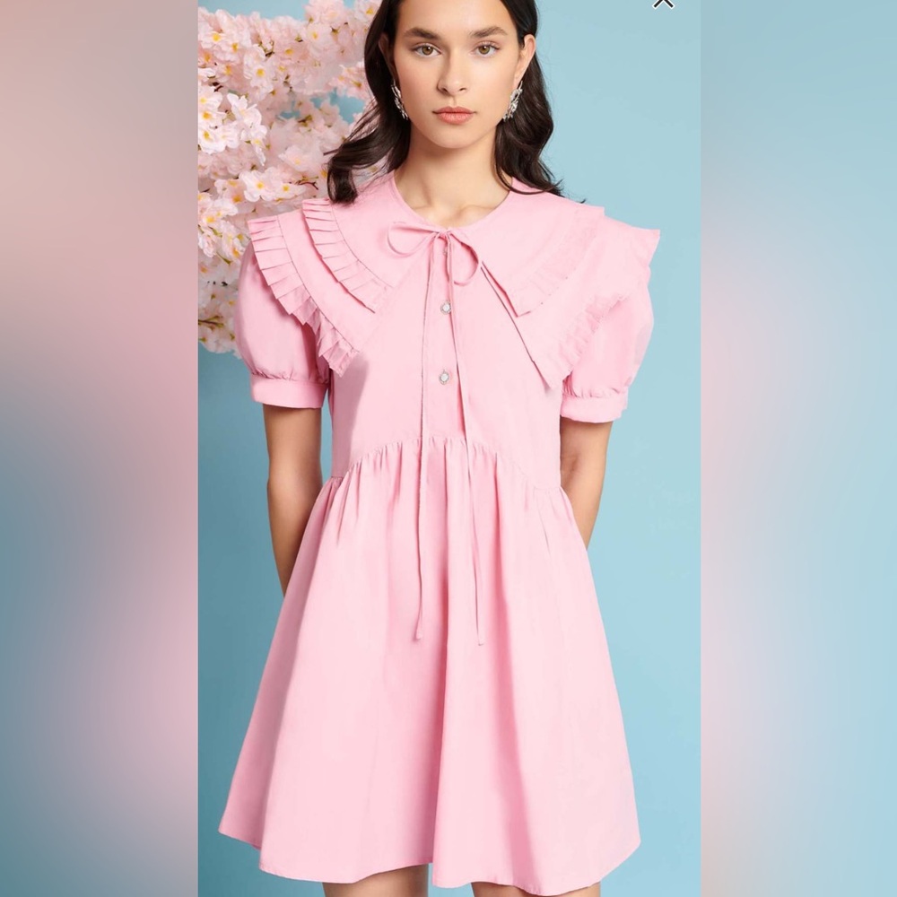Sister Jane Flutter Pleat Mini Dress